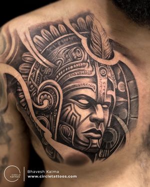Cover Up Worrier Tattoo made by Bhavesh Kalma 