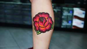 embroidery flower tattoo