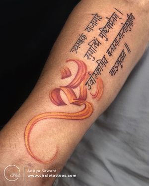 Script Tattoo made by Aditya Sawant at Circle Tattoo Pune