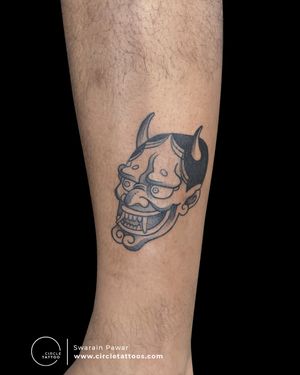 Hanya Mask Tattoo made by Swarain Pawar at Circle Tattoo Dadar 
