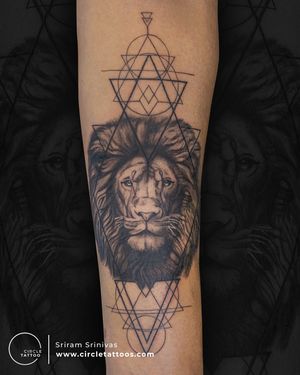 Lion Tattoo made by Sriram Srinivas at Circle Tattoo Vizag 