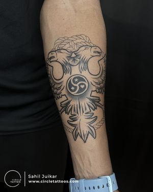 Eagle Tattoo made by Sahil Juikar at Circle Tattoo Dadar 