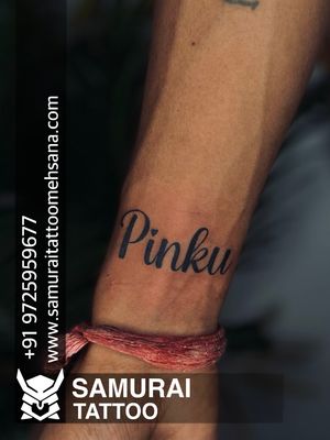 Pinku name tattoo |Pinku tattoo |Pinku name tattoo design