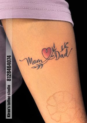 mom dad tattoo | ma pa tattoo | heart tattoo 