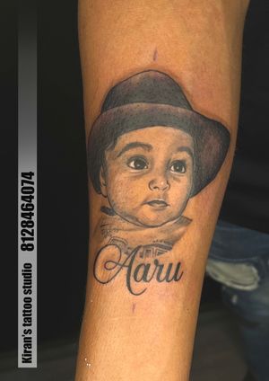 portrait tattoo | face tattoo | son tattoo |  kiran tattoo