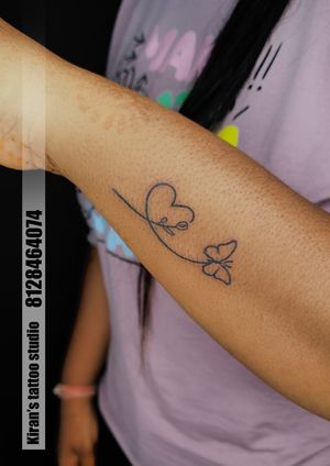 heart tattoo | butterfly tattoo | kiran tattoo