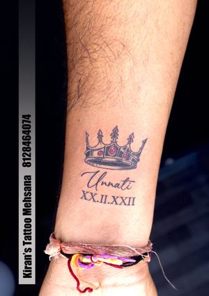 crown tattoo | roman tattoo | date tattoo | wrist tattoo