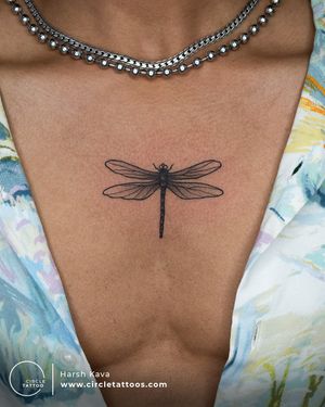 Dragonfly Tattoo made by Harsh Kava at Circle Tattoo India