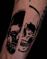 Split Skull Tattoo