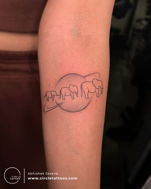 Custom Elephant Tattoo made by Abhishek Saxena at Circle Tattoo Delhi