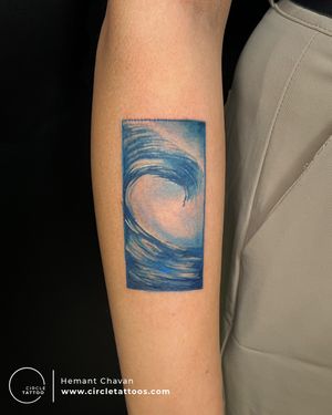 Color Wave Tattoo made by Hemant Chavan at Circle Tattoo Pune