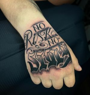 • No Risk No Story • freehand lettering by our resident @dr.ivo_tattoo Books/info in our Bio: @southgatetattoo • • • #letteringtattoo #lettering #freehandtattoo #blackworktattoo #london #northlondon #enfield #southgatetattoo #realistictattoo #southgatepiercing #finelinetattoo #southgateink #blackwork #londontattoo #southgate #amazingink #londonink #sgtattoo #northlondontattoo #londontattoostudio 