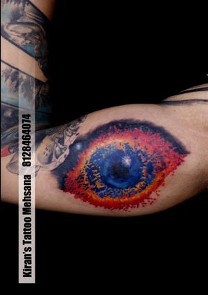 galaxy tattoo | eye tattoo | color tattoo | kiran tattoo 