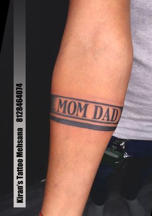 mom dad band tattoo | band tattoo | kiran tattoo | mehsana tattoo shop