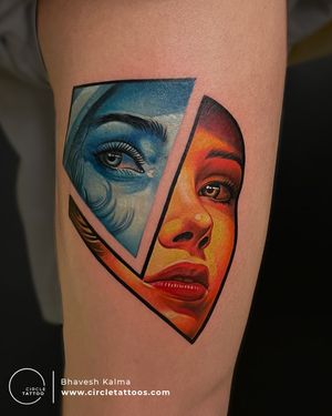 Color Portrait Tattoo made by Bhavesh kalma at Circle Tattoo Pune