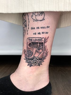 Experience the beauty of the lovers card with a unique dotwork snail design by artist Liam Collins.