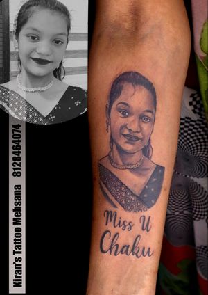 portrait tattoo | face tattoo | realistic tattoo | kiran tattoo 
