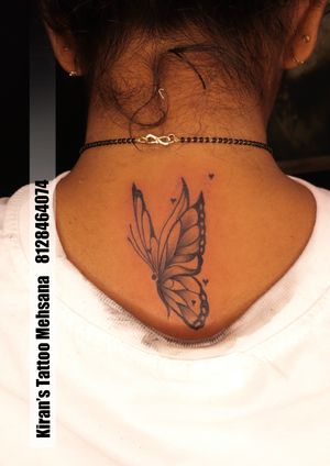 butterfly tattoo | girl tattoo | neck tattoo for girl