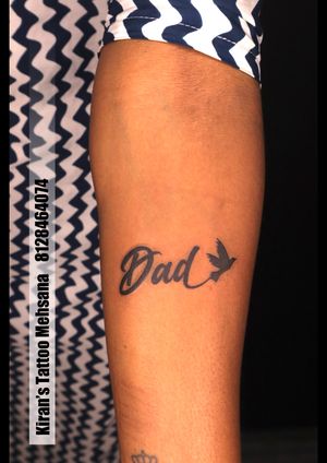 dad tattoo | dad with bird tattoo | mom dad tattoo 