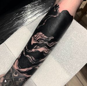 Get a stunning blackwork pattern tattoo on your half sleeve by the talented artist Katy Sarsfield. Unique and bold design guaranteed to make a statement.