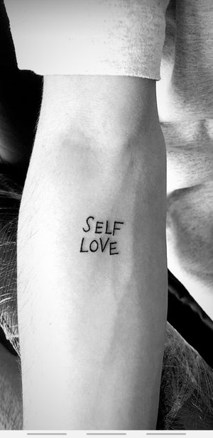 Self Love . Fine line bold text 