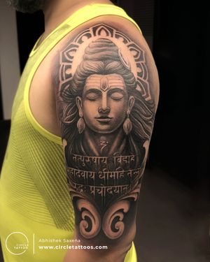 Custom Shiva Tattoo made by Abhishek Saxena at Circle Tattoo Delhi