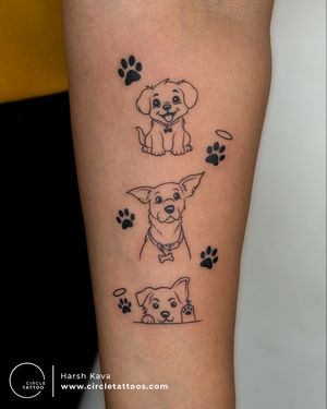 A Tattoo for Dog Lover made by Harsh Kava at Circle Tattoo India