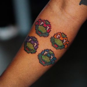 ninja turtles embroidery tattoo