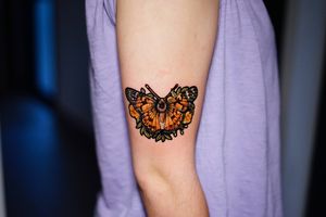Embroidery butterfly tattoo
