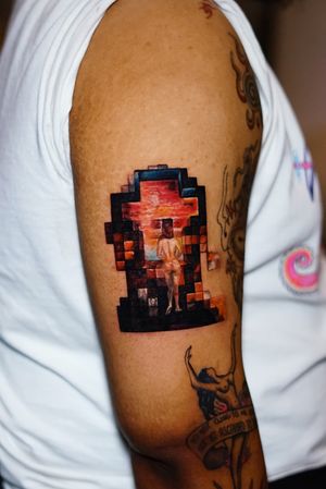 Lincoln by Salvador Dali tattoo
