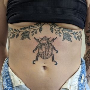 Healed underbust floral and fresh beetle.