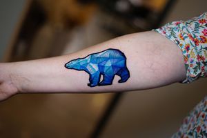 polar bear embroidery tattoo