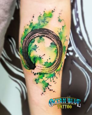Enso Watercolor Tattoo by Daniel Natural