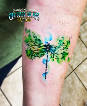 Dragonfly Watercolor Tattoo by Daniel Natural
