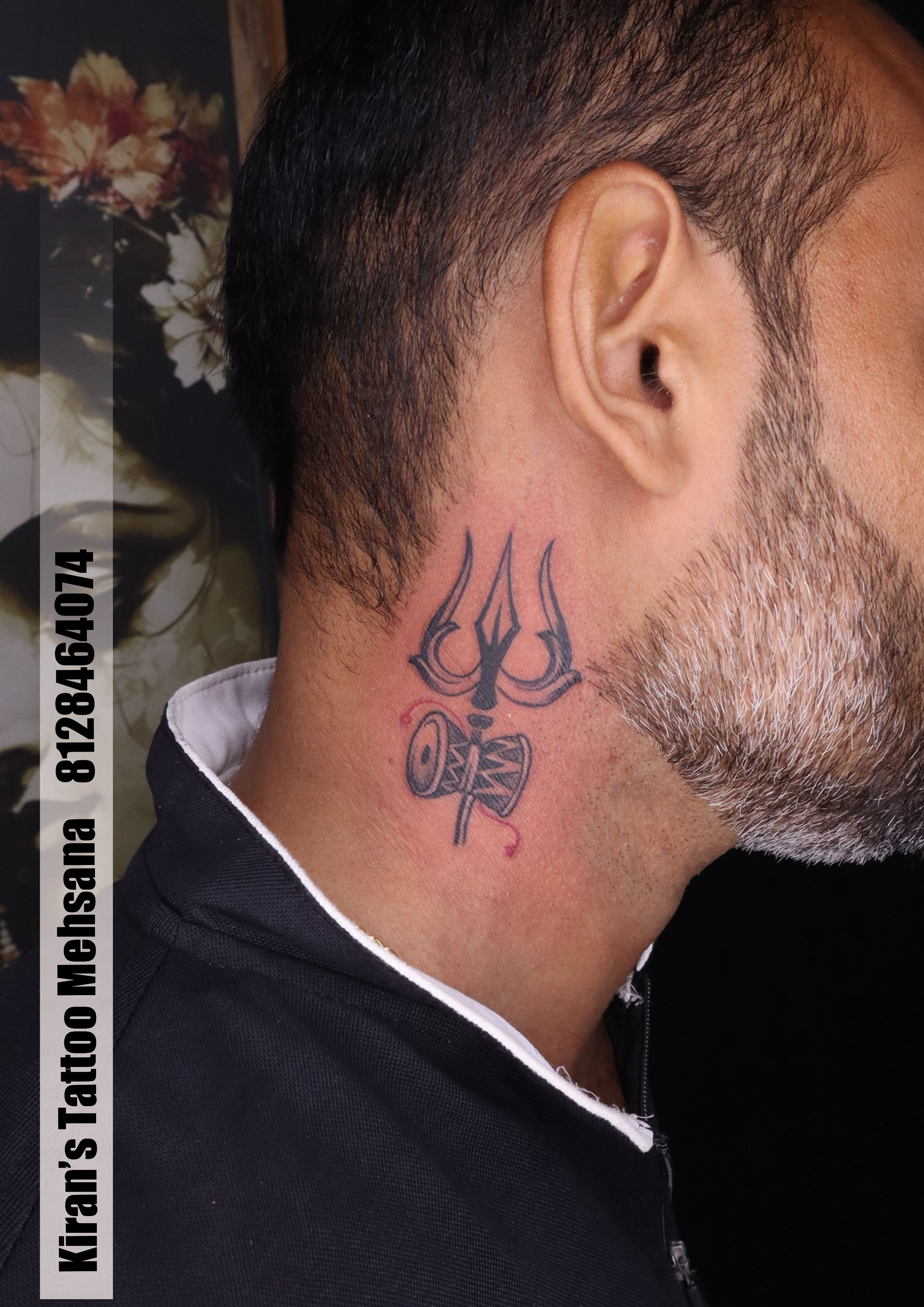 Neck Tattoo Lord Shiva degine by Lemon Tattoo Tinsukia Assam India ❤️  8433817335 Permanent Tattoo and Tattoo Removal also done… | Instagram