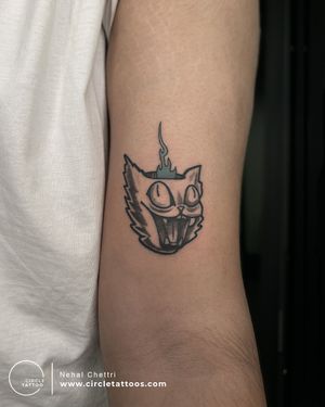 Cat Tattoo made by Nehal Chettri at Circle Tattoo Delhi