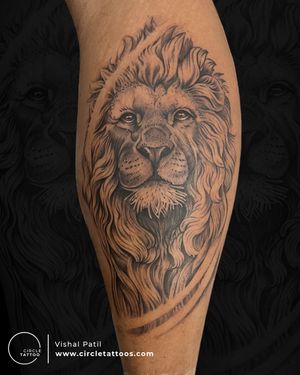 Custom Lion Tattoo made by Vishal Patil at Circle Tattoo Dadar
