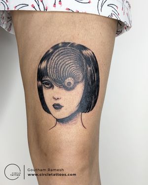 Custom Spiral Tattoo Girl made by Goutham Ramesh at Circle Tattoo Bangalore