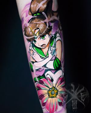 ❌ Sailor Jupiter from Sailor Moon Anime❌ #tattoo #tatuaż #tatuaze #anime #manga #otaku #sailorjupiter #jupiter #sailormoon #czarodziejki #ksiezyca #przedramie #kobiecy #pattern #abstract #kolortattoo #tatuazkolorowy #warszawa #polska #polandtattoos