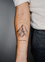 Mountain with Geometric Outline
