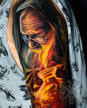 ❌ The Alchemist ❌ #tattoo #tatuaż #tatuaze #otaku #alchemik #magik #mistyczny #portrait #portret #ramie #duzyformat #pattern #abstract #kolortattoo #tatuazkolorowy #workinprogress #warszawa #polska #polandtattoos