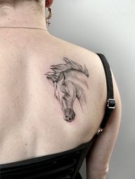 Jennifer’s 1st tattoo! A really beautiful design too, really enjoyed this one :) . #horsetattoo #horsedrawing #equestriantattoo #animaltattoo #naturetattoo #animaltattoolondon #sketchtattoo