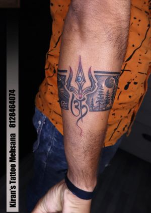 Trishul Tattoo | Mahadev Tattoo | Trishul With Band Tattoo | Shiva Band Tattoo | Band Tattoo 