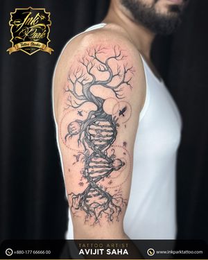 DNA tree of life Tattoo by InkPark Tattoo Studio - The Best Tattoo Artist (Avijit Saha) In Dhaka, Bangladesh. 