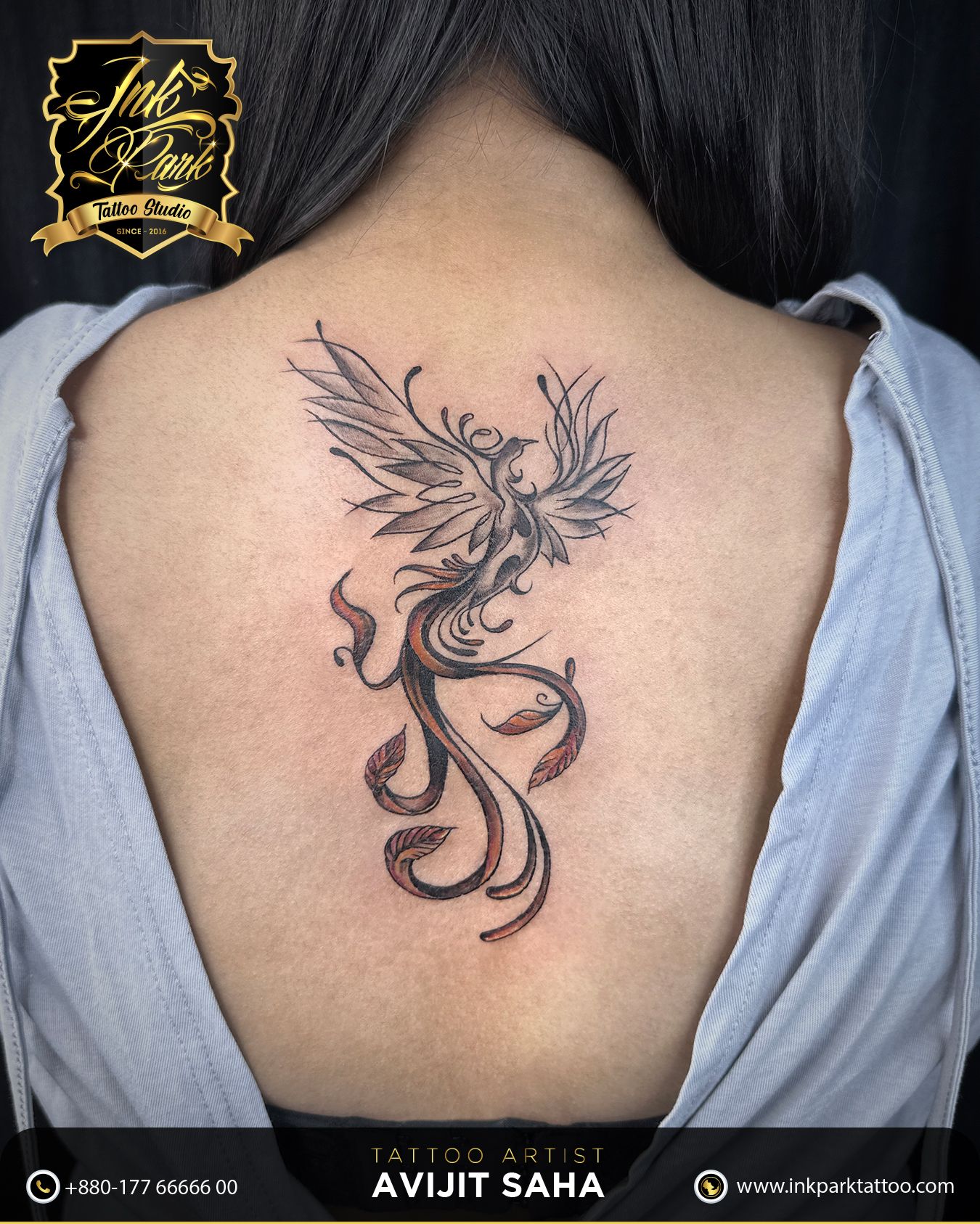 Phoenix Tattoo ..... @pacha.___ Artist:- Meera Krishna MeeracleArt women's  Salon and Tattoo Studio Near Malayala Manorama Nadakkav c... | Instagram