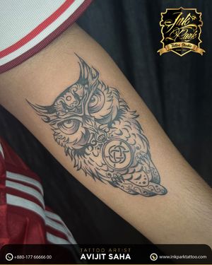 Owl Tattoo by InkPark Tattoo Studio - The Best Tattoo Artist (Avijit Saha) In Dhaka, Bangladesh. 