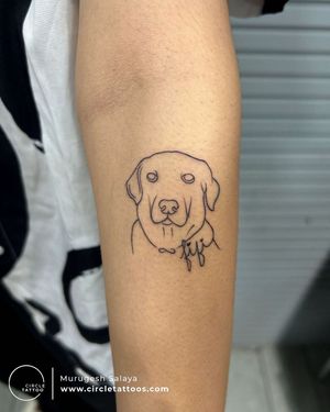 Dog Tattoo made by Murugesh Salaya at Circle Tattoo Indore