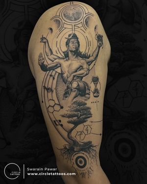 Shiv Tattoo made by Swarain Pawar at Circle Tattoo Dadar