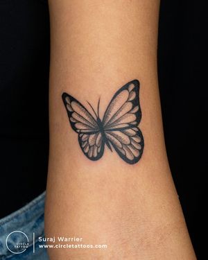 Butterfly Tattoo made by Suraj Warrier at Circle Tattoo Andheri