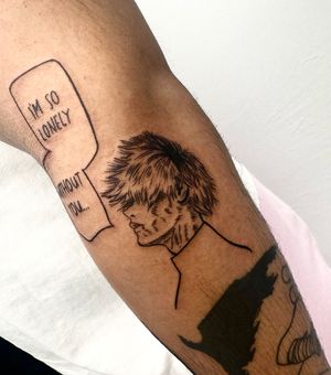 Capture the essence of Tokyo Ghoul with this stunning anime tattoo by renowned artist, Miss Vampira. Let your inner ghoul shine through with this unique masterpiece.